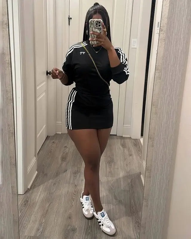 Leisure Knitted Skirt Set