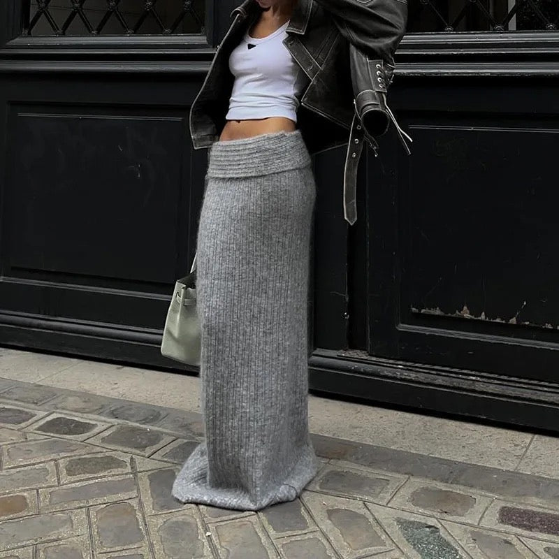 Cuffed Knitted Skirts