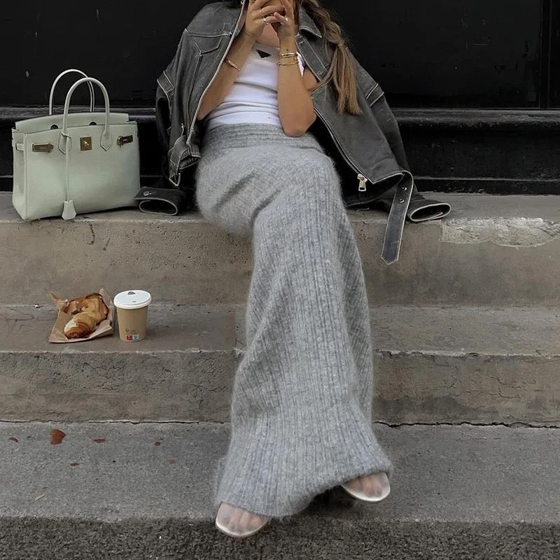 Cuffed Knitted Skirts