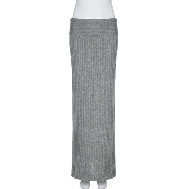 Cuffed Knitted Skirts
