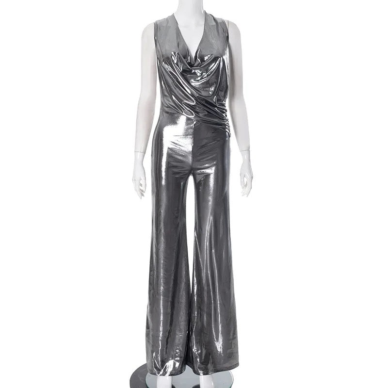Hanging Neck Bodycon Jumpsuit