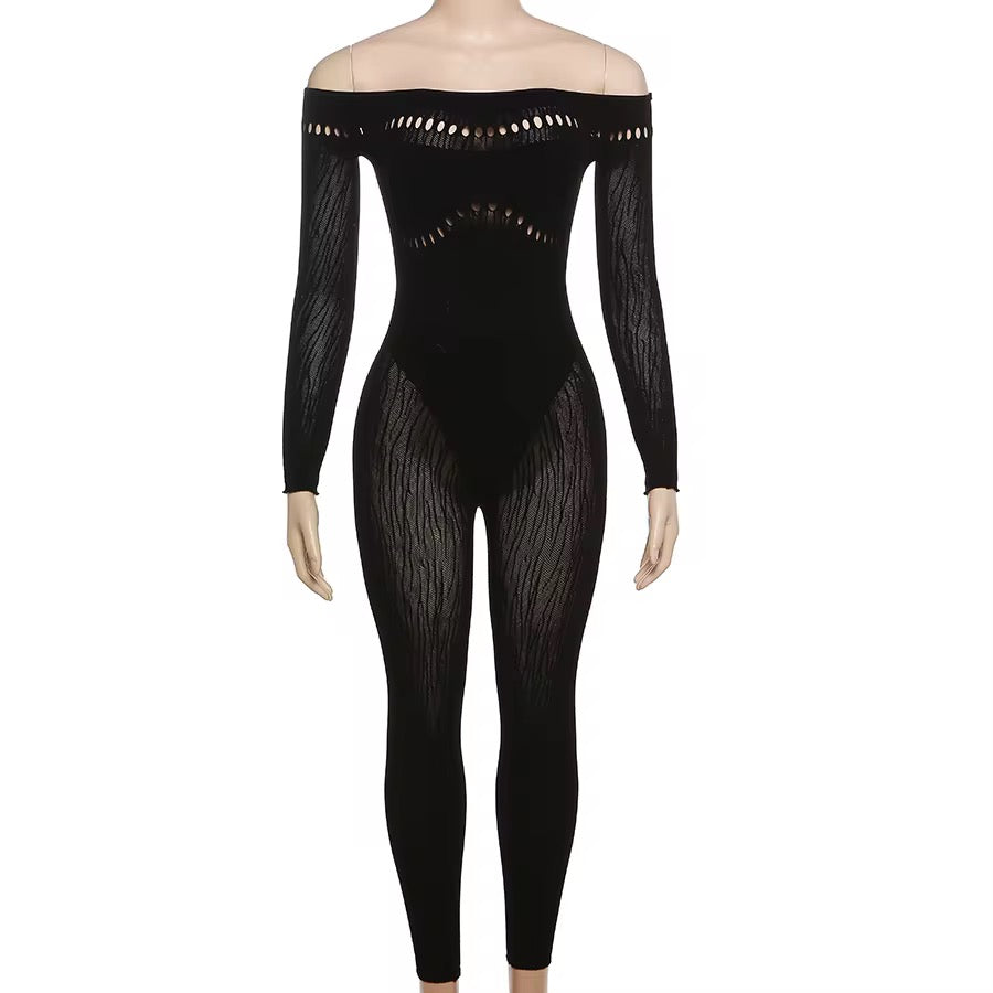 Kliou Off Shoulder Jumpsuit