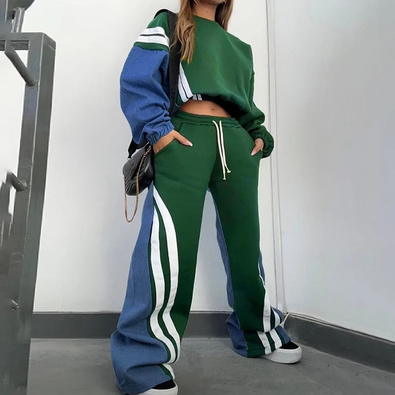 Street Patchwork Loose Pants