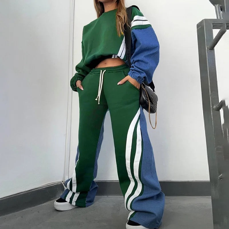 Street Patchwork Loose Pants