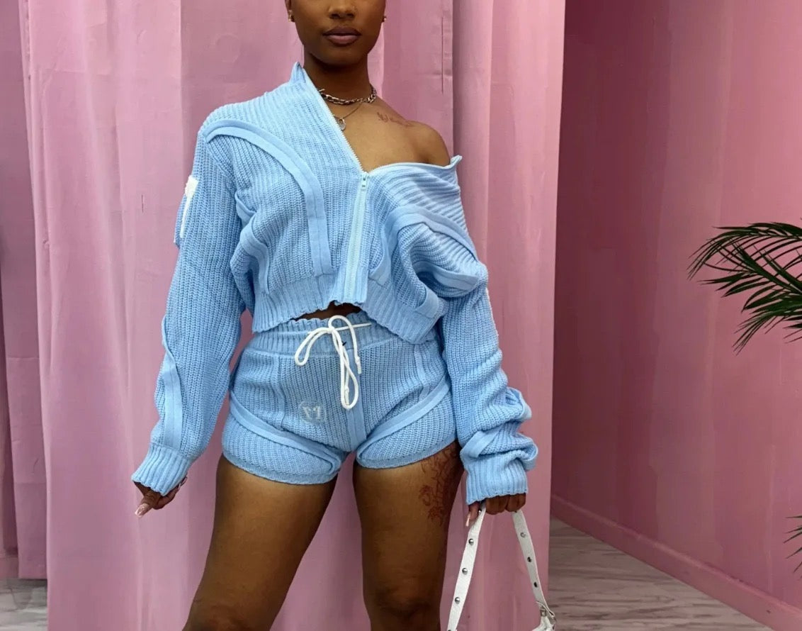 Sports Knitted 2 Piece Set