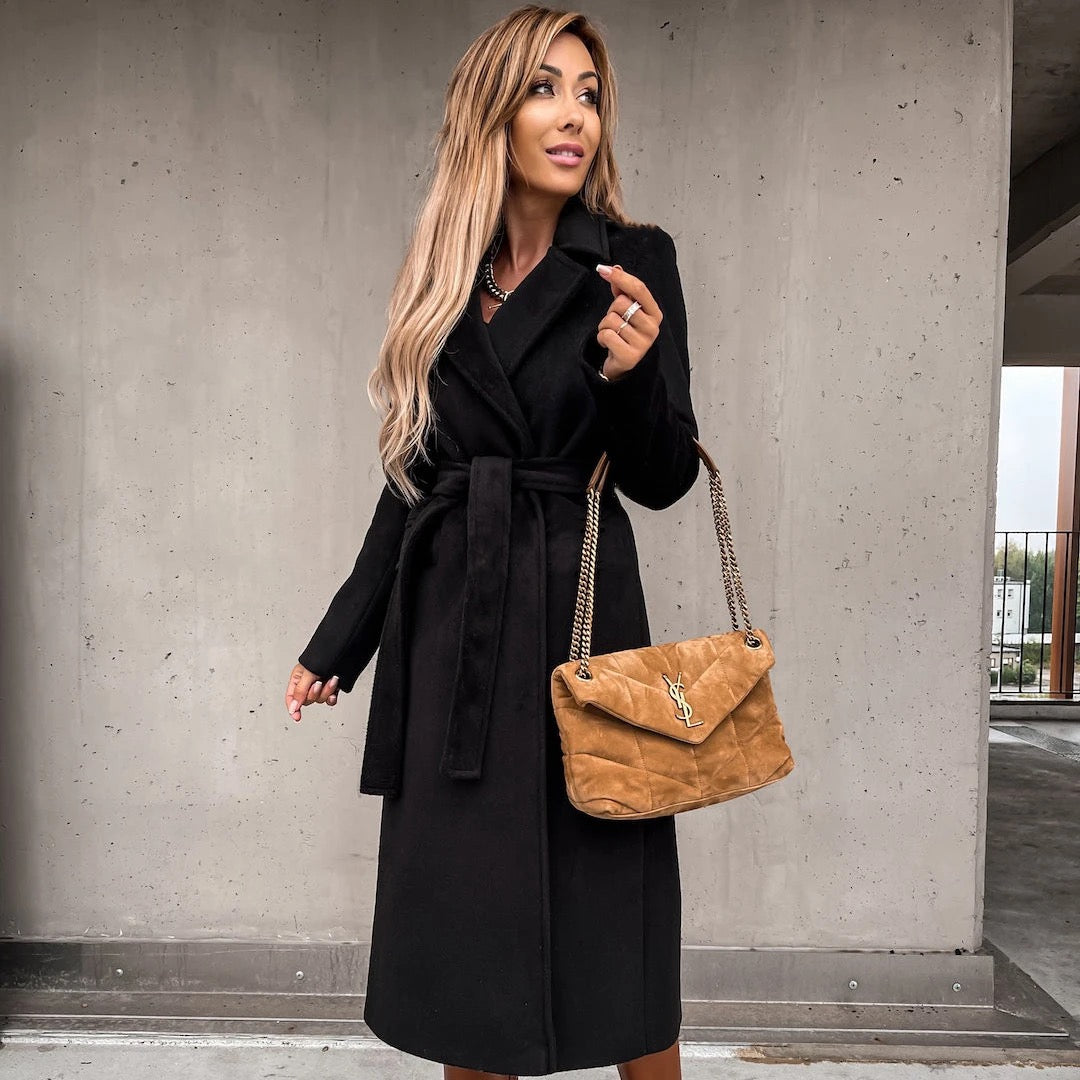Woolen Coat w/ Belt