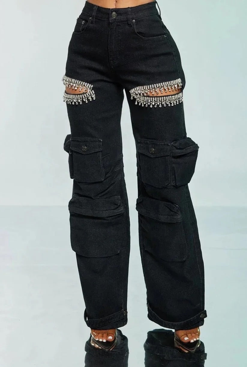 OUDINA Diamond Cargo Pants