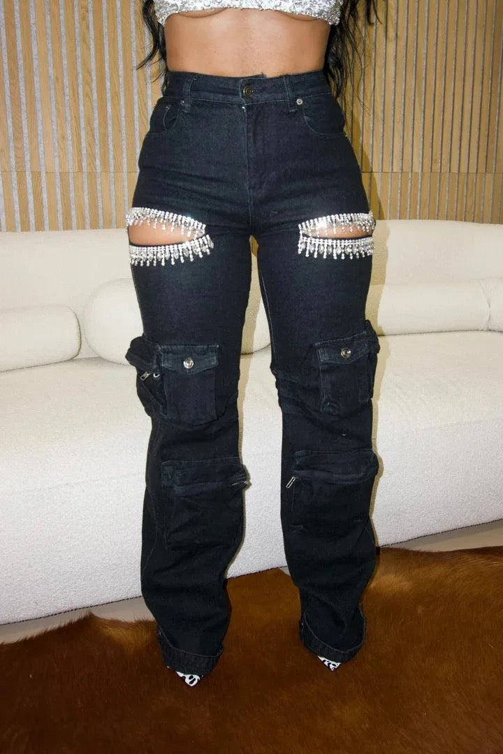 OUDINA Diamond Cargo Pants