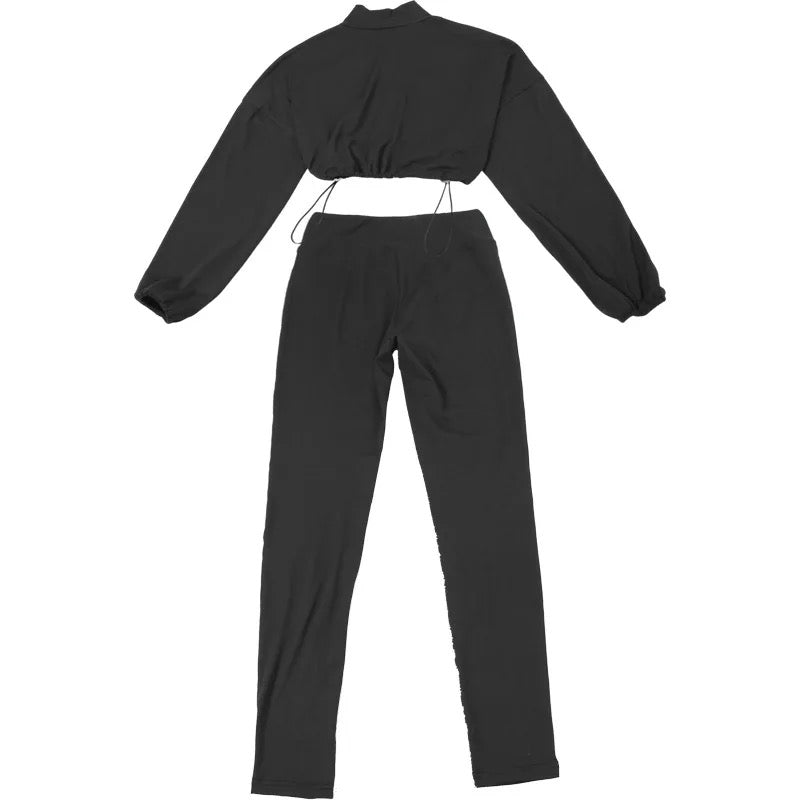 OUDINA Velvet Sports Leisure Two Piece Set