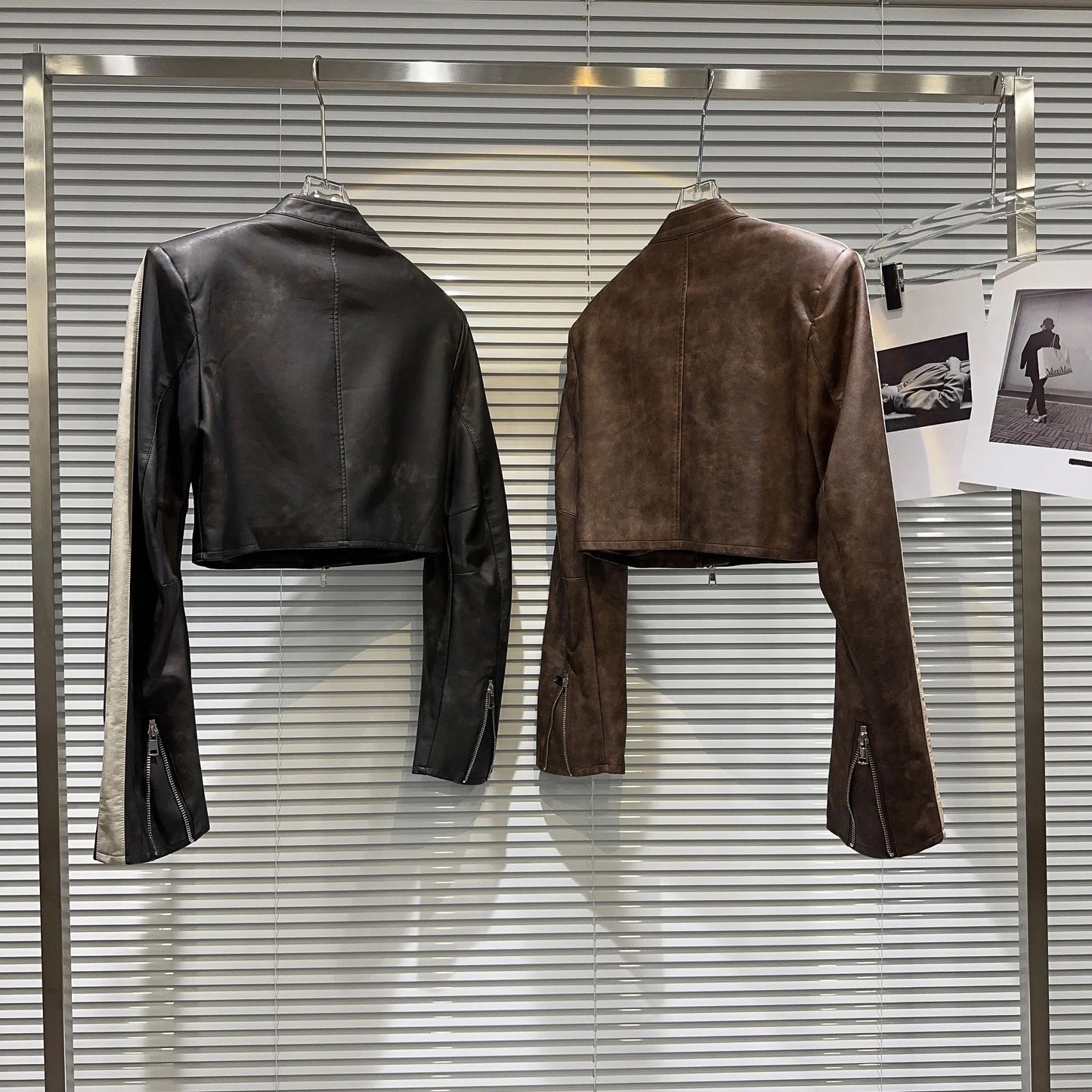 OUDINA Washed Leather Jacket