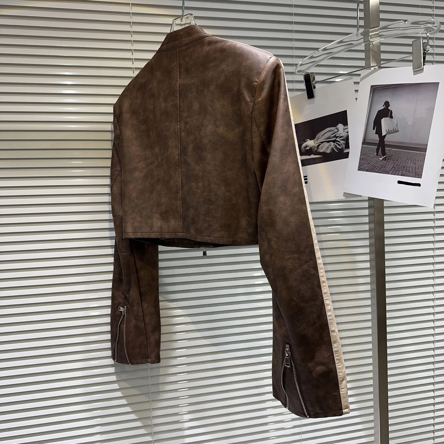 OUDINA Washed Leather Jacket