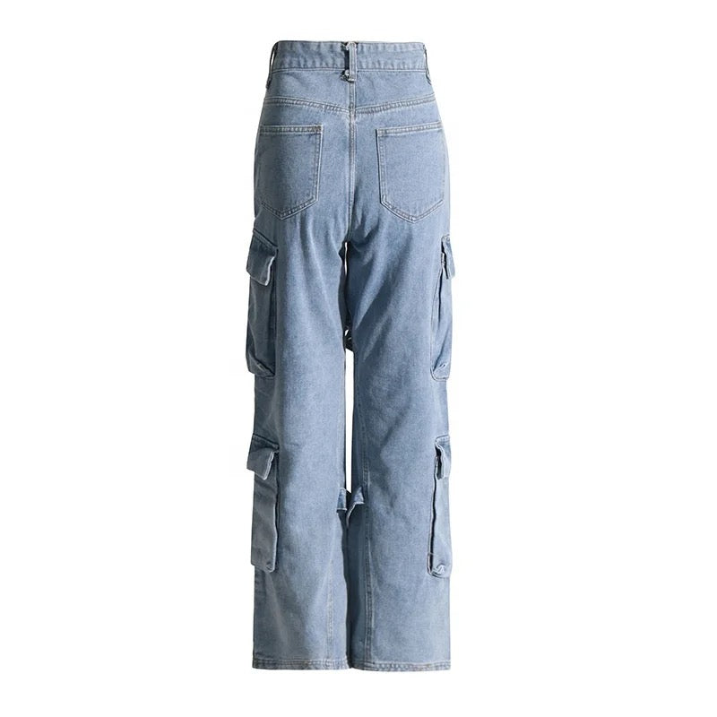 OUDINA Retro Cargo Jeans