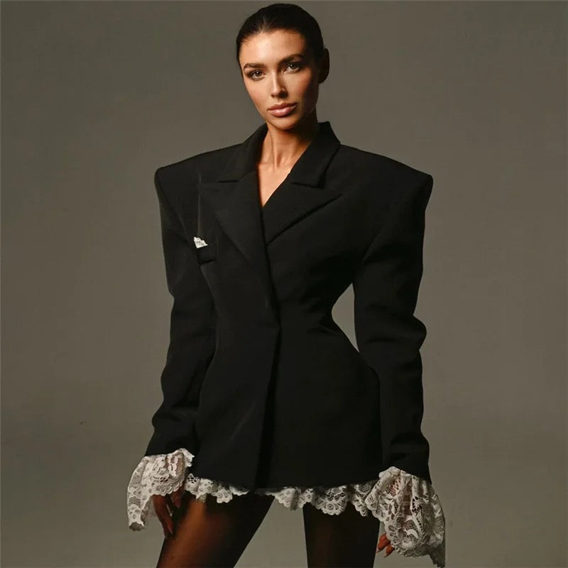 Lace Patchwork Suit Dress