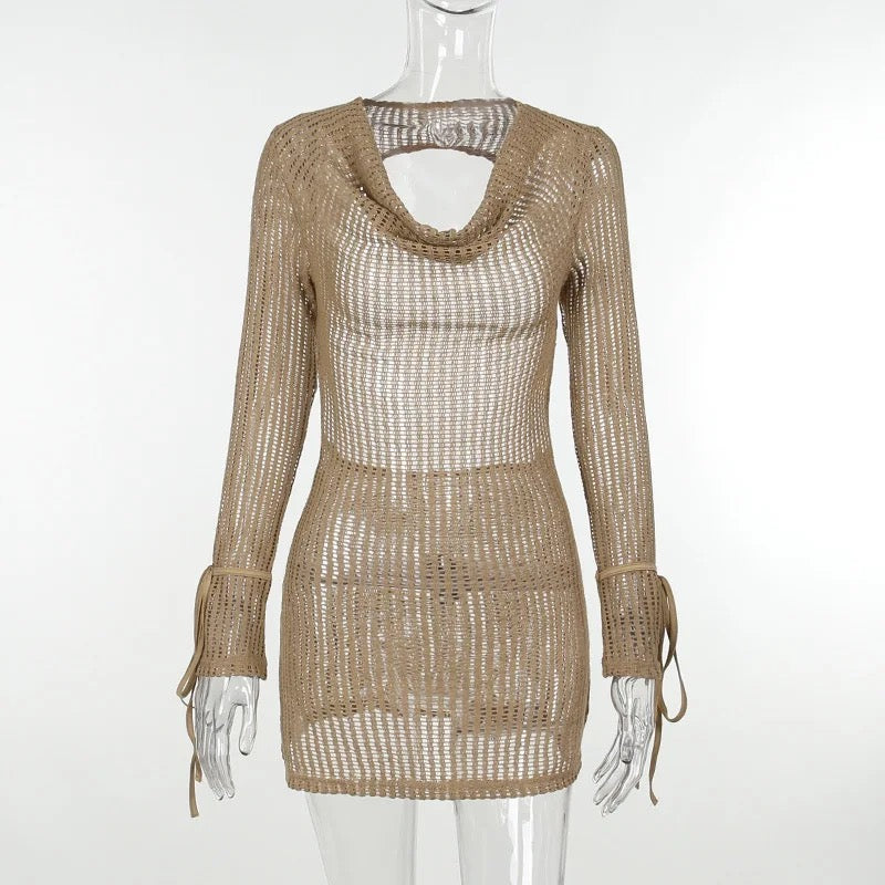 Knitted Backless Dress
