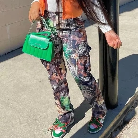 INS Leaf Print Cargo Pants