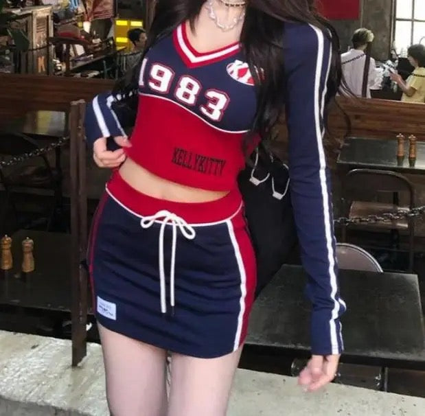 Retro Sports Skirt Set