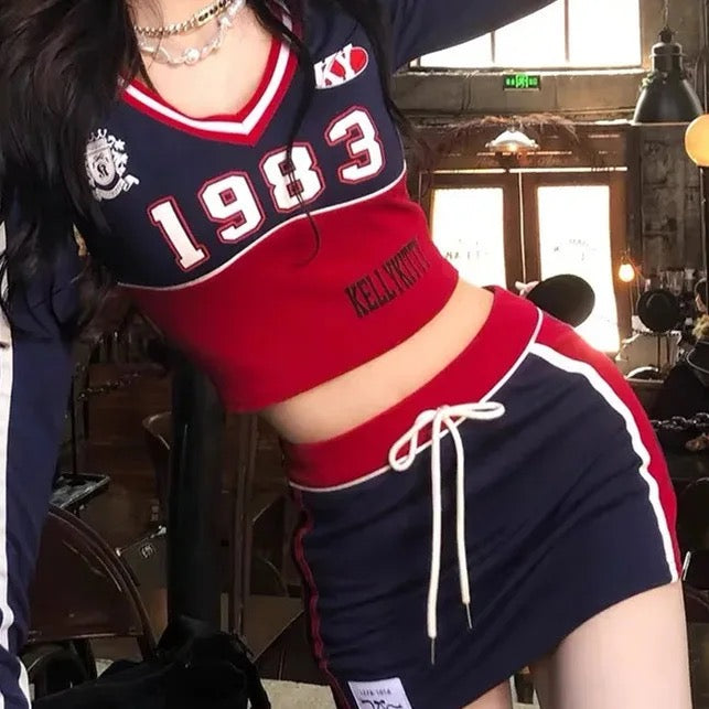 Retro Sports Skirt Set