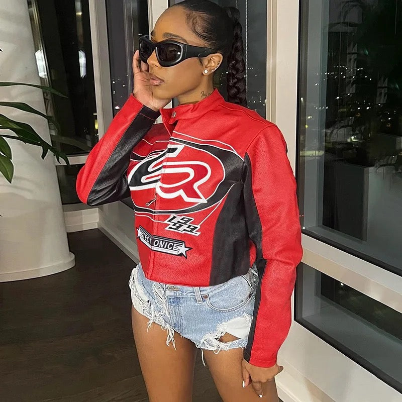 PU Leather Motorcycle Jacket