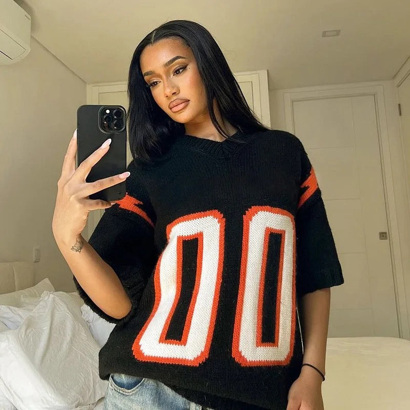 V-Neck Knitted Sweater
