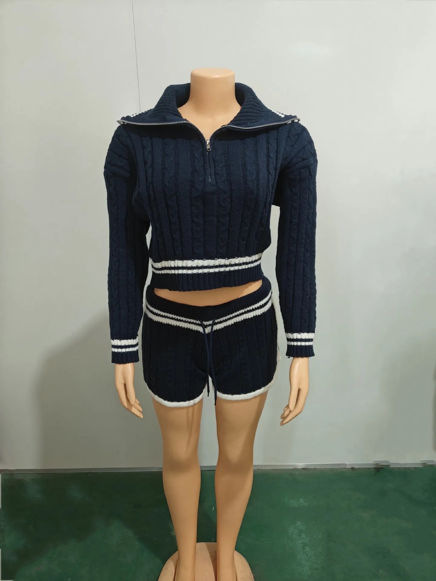 High Stretch Knitted Sweater 2 Piece Set