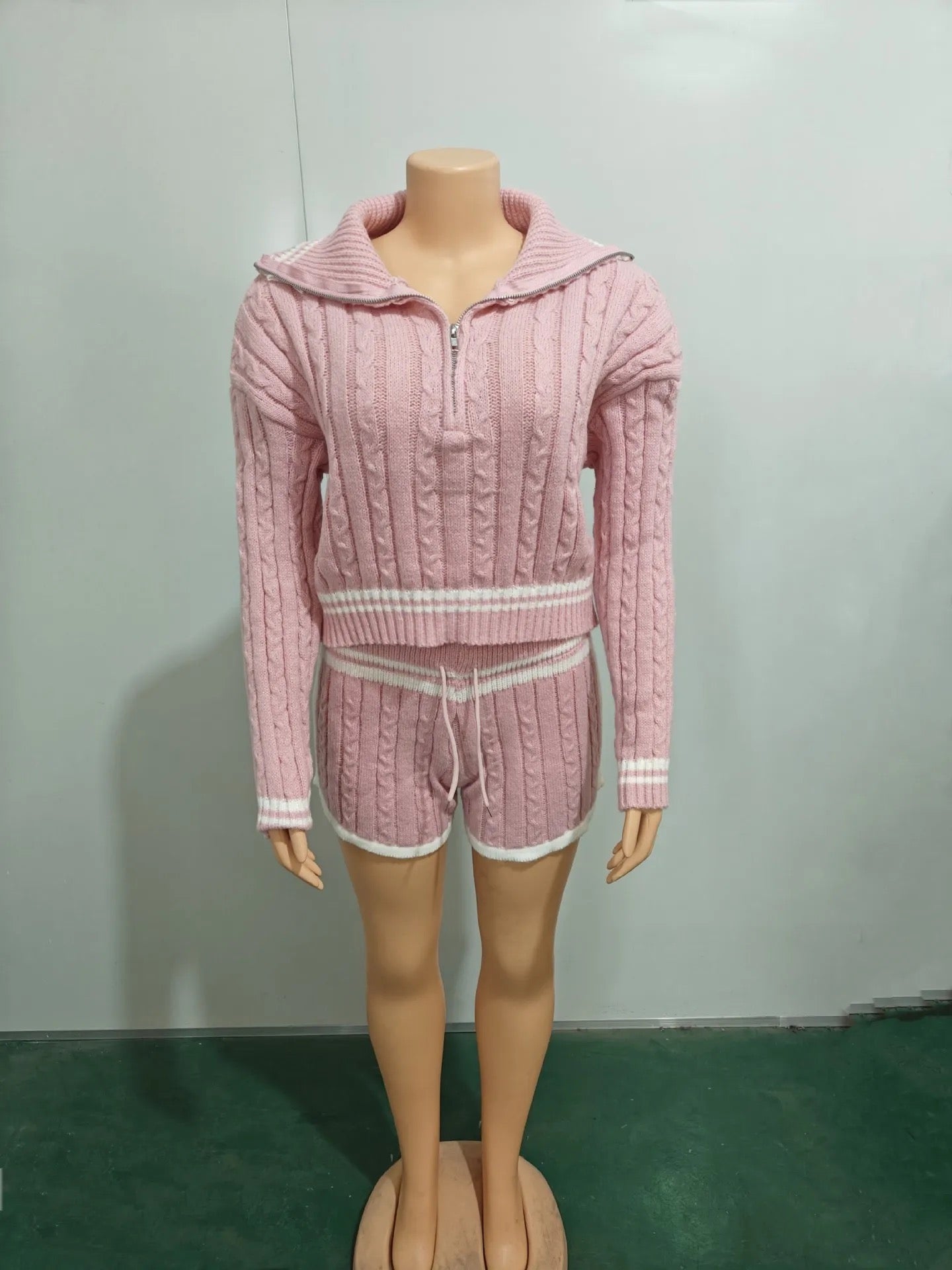 High Stretch Knitted Sweater 2 Piece Set
