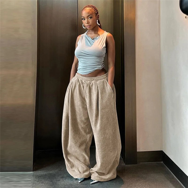 High Waisted Corduroy Pants