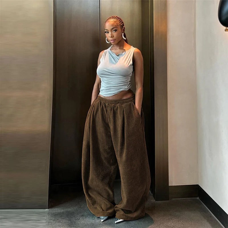 High Waisted Corduroy Pants