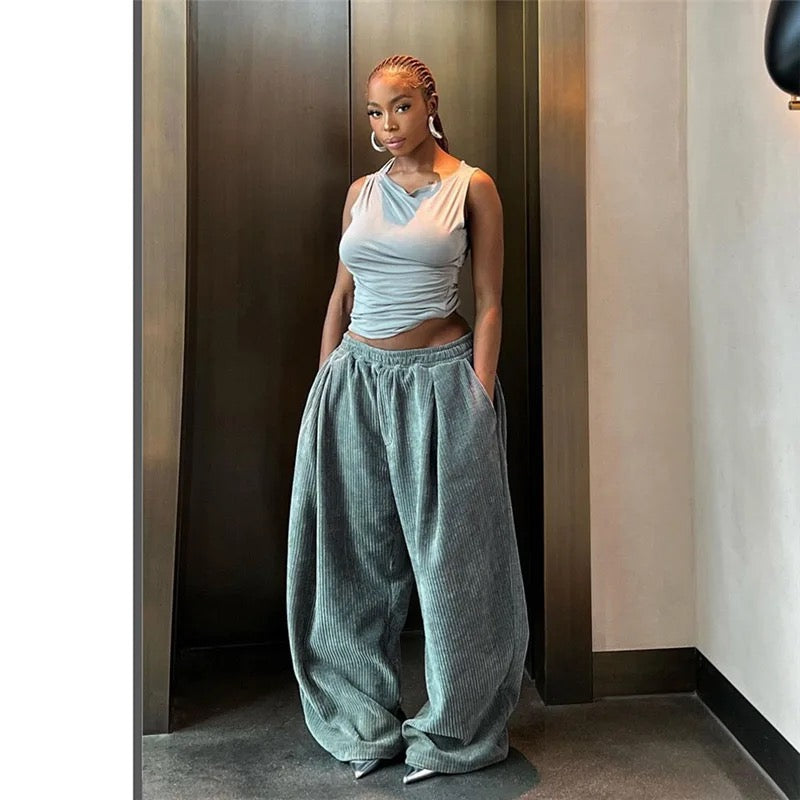 High Waisted Corduroy Pants
