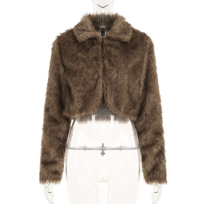 Fur Jacket & Skirt Set