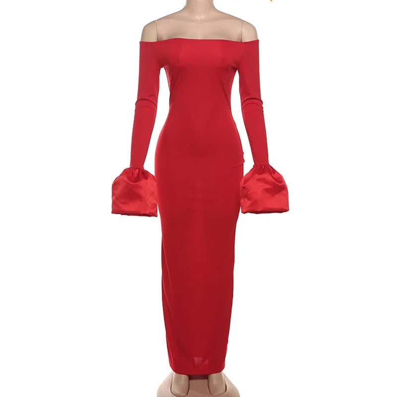 Flower Bud Cuff Dress