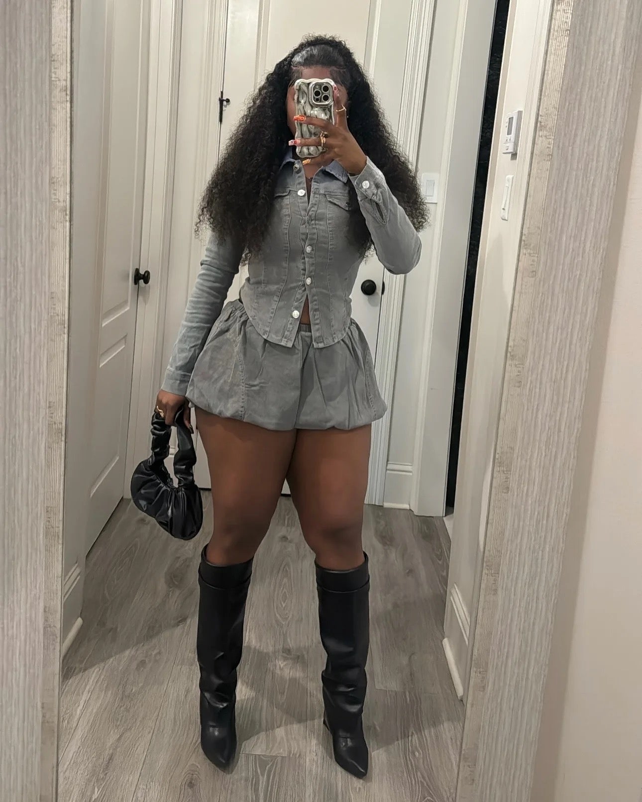 Stretch Denim 2 Piece Set