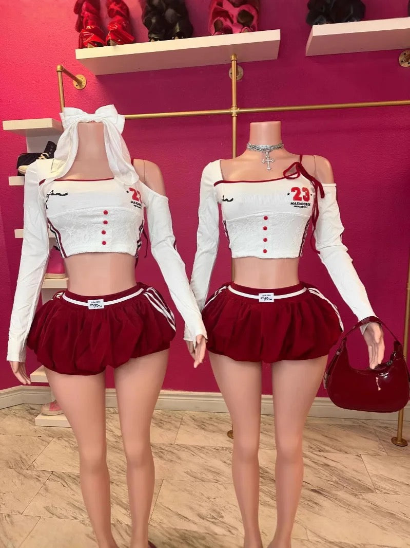 T-shirt & Bubble Skirt Set