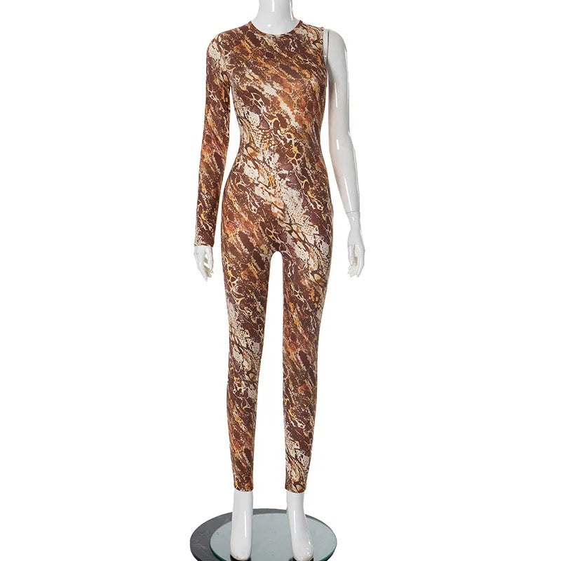 Printed Bodycon Jumpsuit