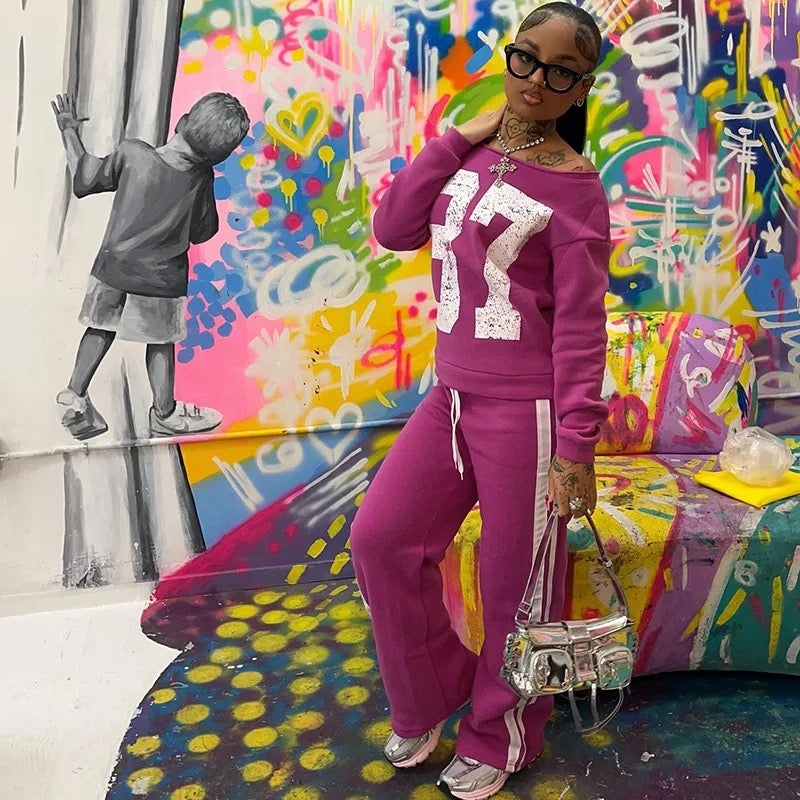 T-shirt & Wide Leg Pants Set