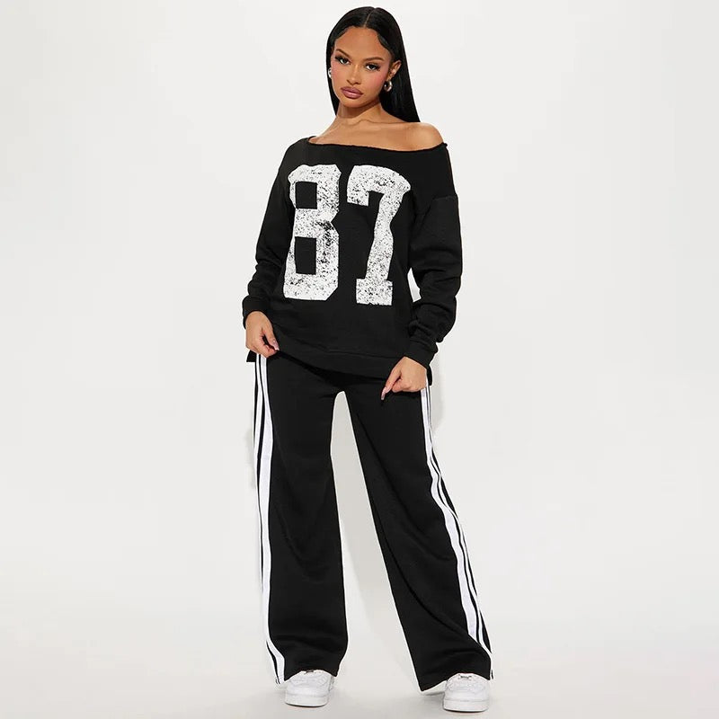 T-shirt & Wide Leg Pants Set