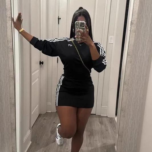 Leisure Knitted Skirt Set