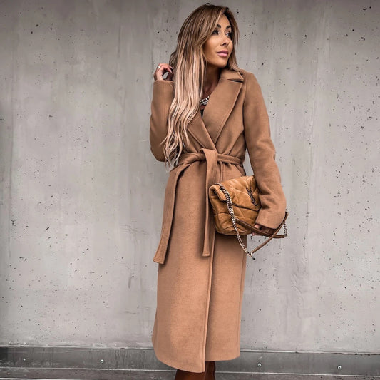 Woolen Coat w/ Belt
