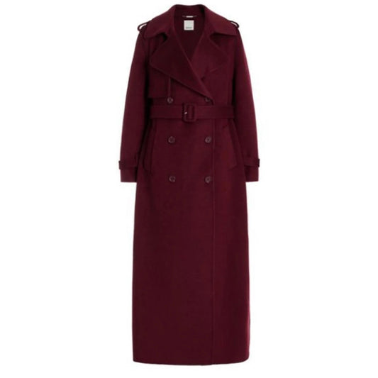 OUDINA Fashion Splicing Trench Coat