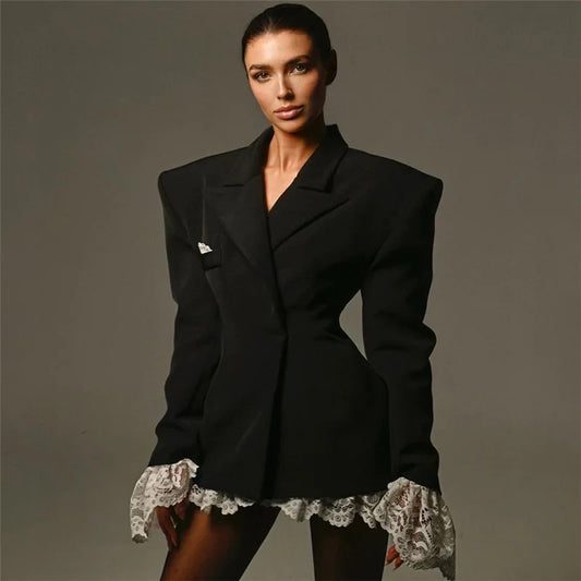 Lace Patchwork Suit Dress