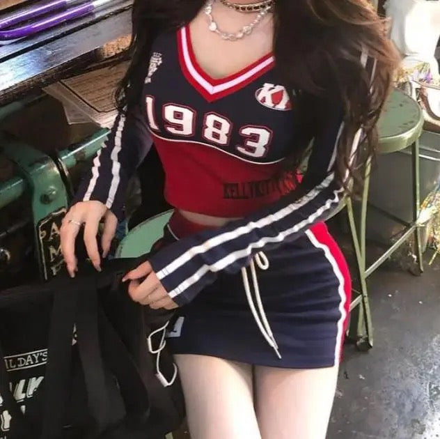 Retro Sports Skirt Set
