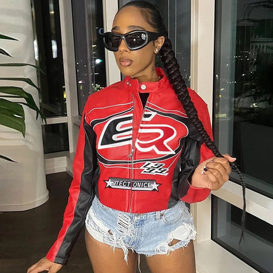 PU Leather Motorcycle Jacket