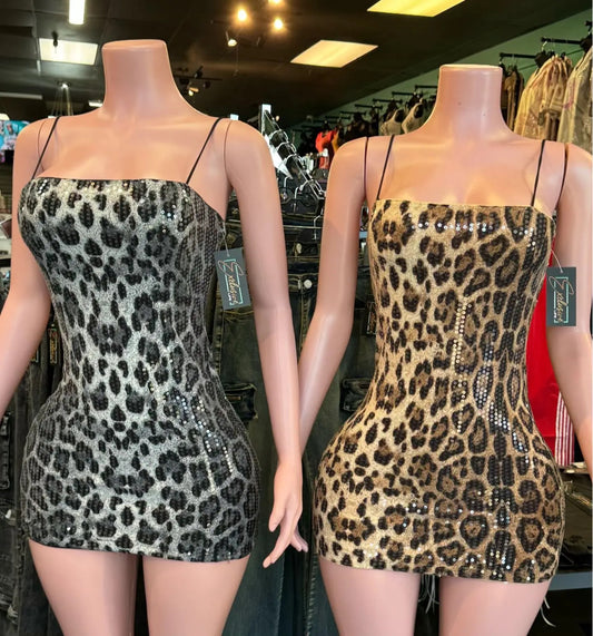 Leopard Print Tank Dress