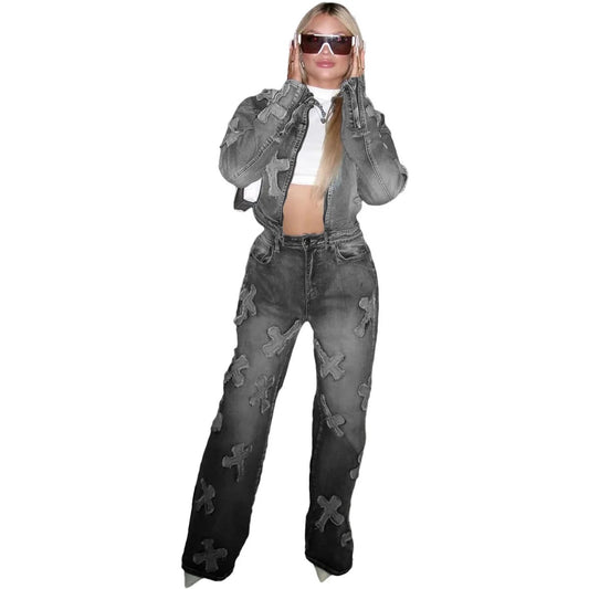 Straight Denim Pants