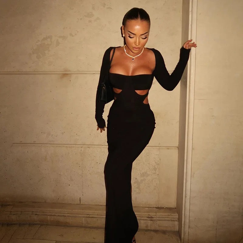 Hollow Out Evening Dress