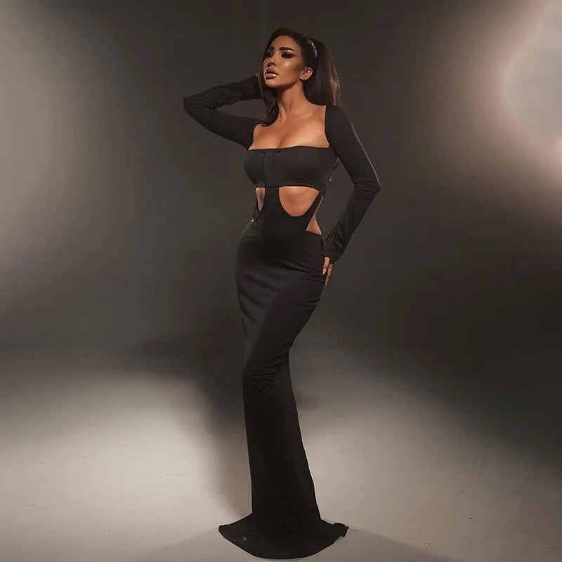 Hollow Out Evening Dress