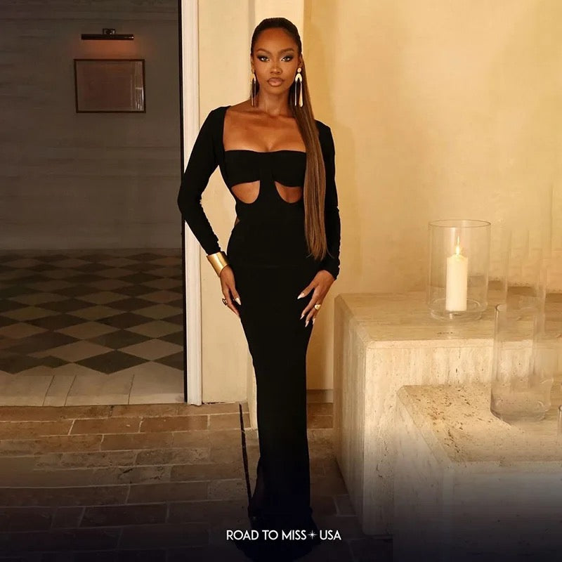Hollow Out Evening Dress